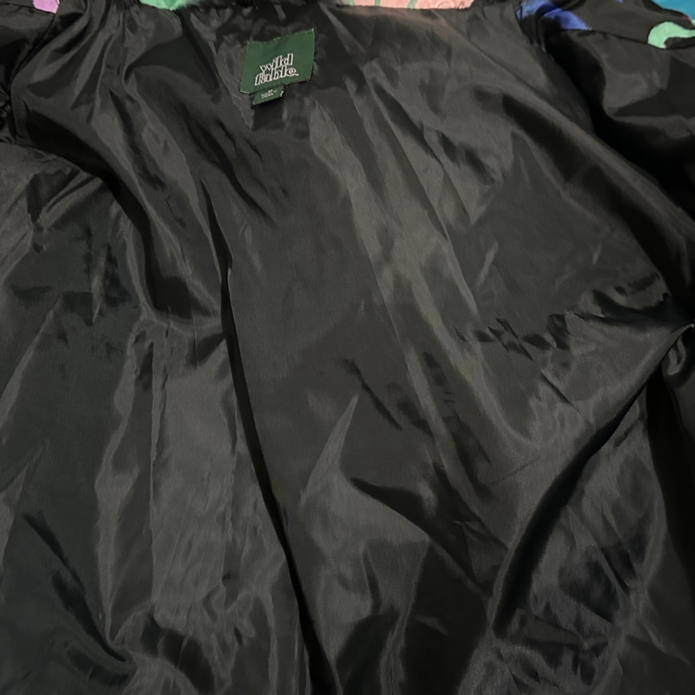278 Wild Fable | NWOT Women’s Black Heart Print Puffer Jacket (size M) - Picture 12 of 15